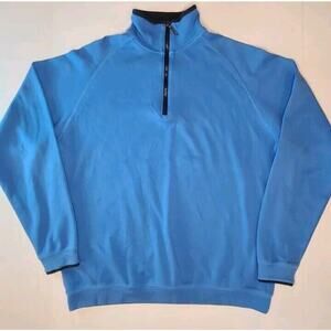 Boston Traders Mens Large 1/4 Zip Pullover Pima Cotton Sweater